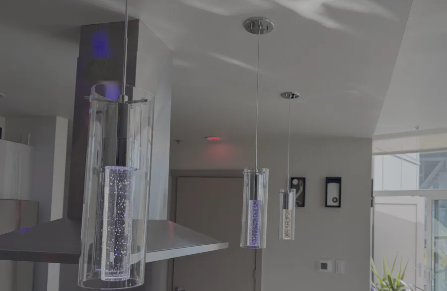 Glass pendant lighting shown in the original C7 article.