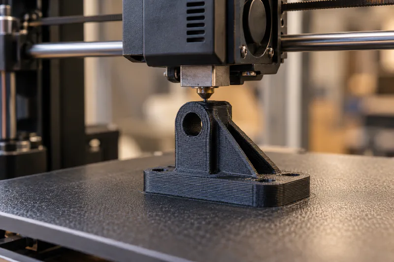 3D printing process illustration.